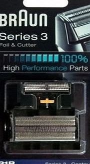 Braun Replacement Foil amp; Cutter - 31B, Series 3, Contour, Flex XP, Flex Integral - 5000/6000 Series - Black