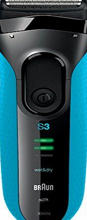 Braun Series 3 3040 Mens Electric Foil Shaver, Wet and Dry, Rechargeable and Cordless Razor