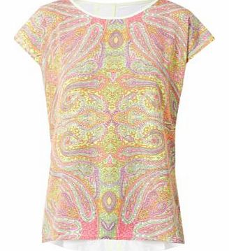 Brave Soul Pink Paisley Print T-Shirt 3137148