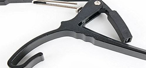 Bray Music Brays Black Universal Trigger Clamp Guitar Capo For Fender, Rockburn, Encore, Jaxville, Stagg amp; Lindo Electric Guitars With Rubber Padding amp; Quick Release