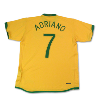 Brazil Nike Brazil home (Adriano 7) 06/07