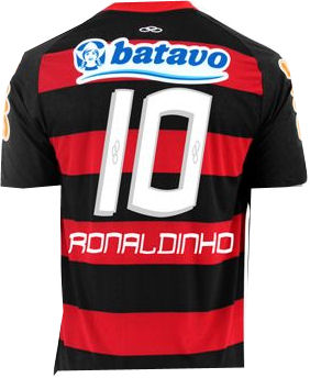 Brazilian teams Nike 2010-11 Flamengo Home Shirt (Ronaldinho 10)