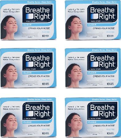 Breathe Right, 2102[^]0138666 Nasal Strips Clear Large - 60 Strips