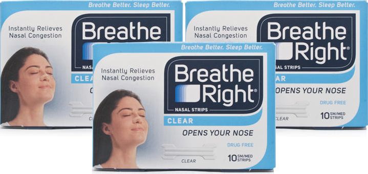 Breathe Right, 2102[^]0081851 Nasal Strips Clear Small/Medium -