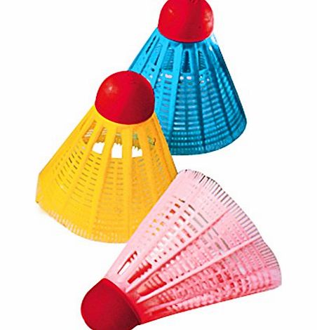 Bremshey Badminton Shuttlecock Set - 3 Pack (Multi-Coloured)