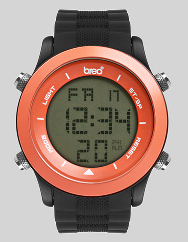 Breo Orb Watch - Black/Orange