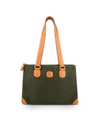 Life - Micro-Suede and Leather Small Tote Bag