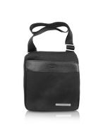 Pininfarina - Black Nylon and Leather Messenger Bag