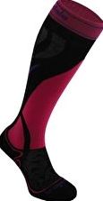 Bridgedale, 1297[^]259451 Womens Vertige Mid Sock - Black Pink