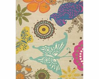 Brink and Campman Xian Butterfly Rugs Cream Rugs 70 x 140cm