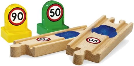 33768 Wooden Railway System: Smart Track Change Speed Track