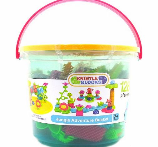 Bristle Blocks Jungle Adventure Bucket (128 Piece)