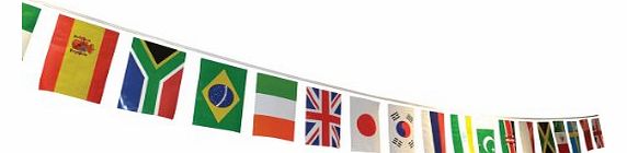 Bristol Novelties Multi Nation Flag Bunting, Olympic/European Championships, World Wide International Flags