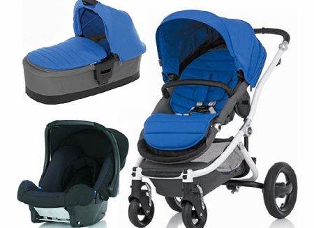 Britax Affinity 3 in 1 Travel System White/ Blue