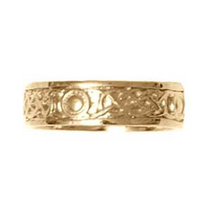 9ct Yellow Gold 6mm chunky Celtic Wedding Ring
