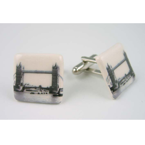 British Museum Tower Bridge ceramic cufflinks