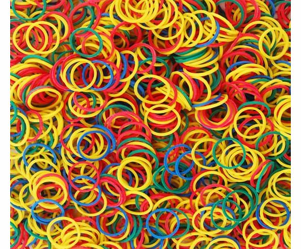 1000x Elastic Hair Bands Braiding Rubber Colour Mix Tiny Poly Small