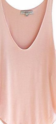 Broadfashion Fashion Womens Lady Sleeveless V-Neck Candy Vest Cami Tank Tops T-shirt (Pink)