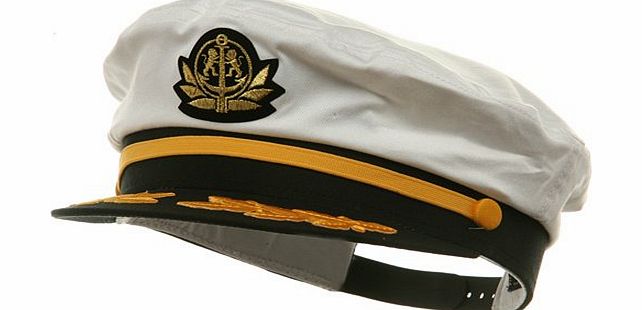 Broner Adjustable Captain Hat-White Flagship W39S25C
