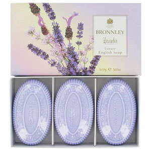 Bronnley Lavender Fine English Guest Soaps 3 x 50g