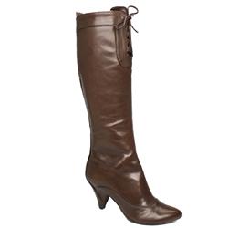 Bronx Female Nazza Lace Knee Leather Upper in Brown