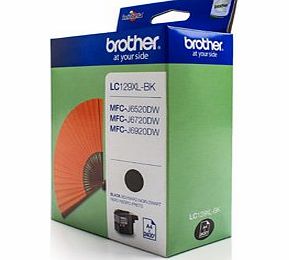 Brother Ink MFC-J 6720 DW Original Ink Cartridge 1 x Black for Approx. 2,400 Pages for Brother LC129XLBK for Inkjet Printers