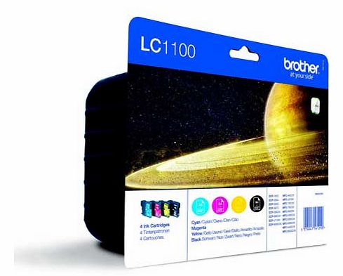 Brother LC1100 Standard Ink Cartridges - Pack of 4