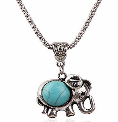 Antique amp; Turquoise Indian Elephant Necklace