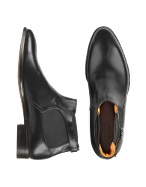 Brunori Menand#39;s Black Italian Genuine Leather Ankle Strap Boots