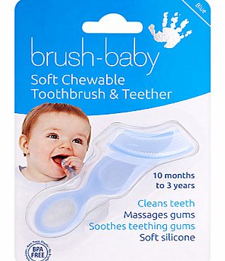 Brush Baby Teether Toothbrush, Blue
