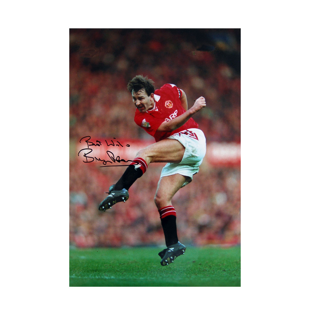 bryan Robson Signed Manchester United Photograph