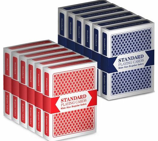 Brybelly 12 Decks (6 Red/6 Blue) Casino Special No. 99 Plastic-Coated Playing Cards by Brybelly