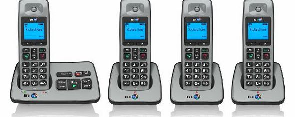 BT 2500 Cordless DECT Phone with Answer Machine (Pack of 4)