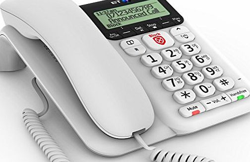 BT Decor 2600 Advanced Call Blocker Corded Telephone - White