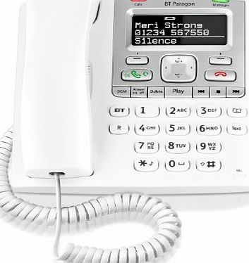 BT Paragon 550 Telephone Corded Answer Machine 100 Memories SMS Caller Inverse Display Ref 32115