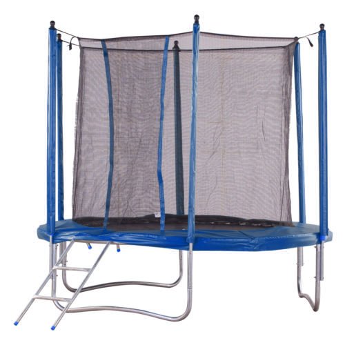 BTM 14FT Trampoline & Safety Net Enclosure Ladder Rain Cover Kids Adult Fun