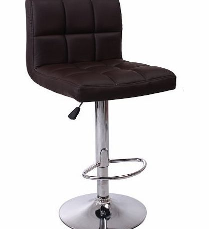 BTM (BTM) PREMIER CUBAN BREAKFAST BAR STOOL PU Padded LEATHER BARSTOOL KITCHEN STOOLS WITH CHROME Chrome Base OFFICE CHAIR (brown)