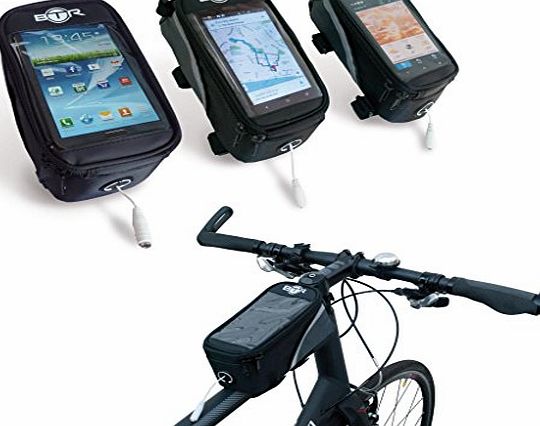 MEDIUM Bicycle Top Tube Frame Cycling Pannier Bike Bag & Mobile Phone Holder / Mount - Water Resistant