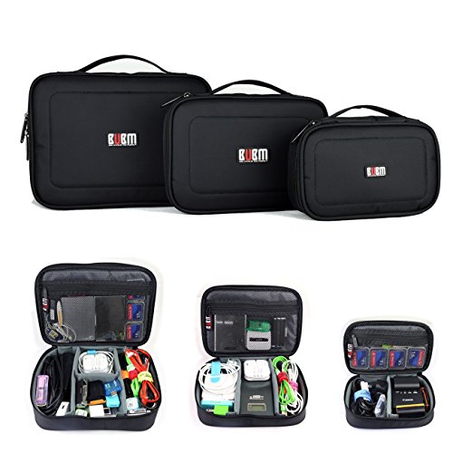 BUBM Damai 3pcs/set Portable Electronic Accessories Organizer Travel Carry Case / Cosmetic Bag