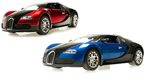 1:10 Rechargeable Toy NEW Bugatti Veyron Sports Style Radio Remote Control Car 2 Color Black & Red, Black & Blue