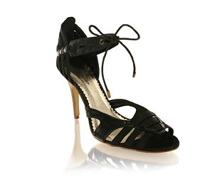 Funky Peep Toe Sandal With Lace Detail