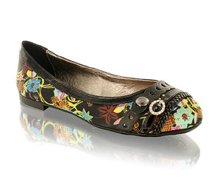 Funky Printed Ballerina With Buckle Detail