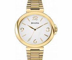 Bulova Ladies Dress Gold Steel Bracelet Watch