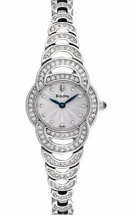 Bulova Womens Quartz Watch with Silver Dial Analogue Display and Silver Stainless Steel Bracelet 96L139