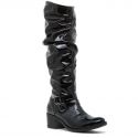 Slouch Boot Patent Black