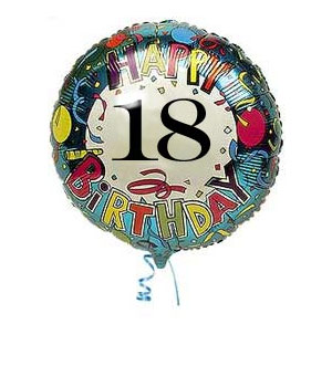 Bunches.co.uk 18th Birthday Balloon