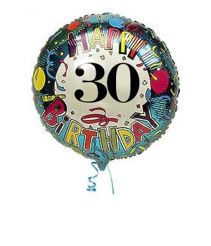 Bunches.co.uk 30th Birthday Balloon