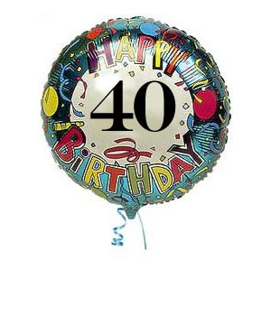Bunches.co.uk 40th Birthday Balloon B40