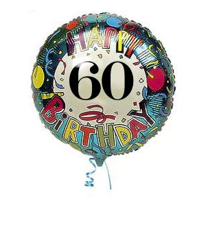 Bunches.co.uk 60th Birthday Balloon