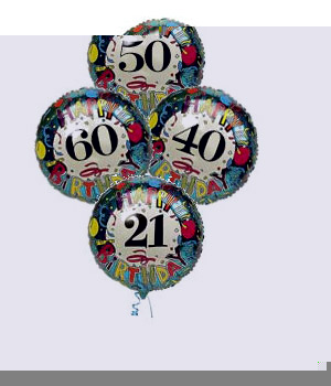Bunches.co.uk Birthday Age Balloon BHBB